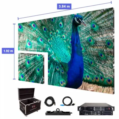 Pantalla de video LED de 3.84 m x 1.92 m - P2.5 mm para interiores