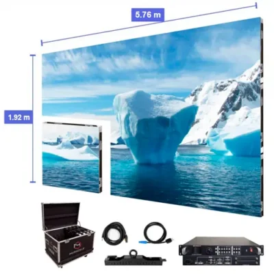 Pantalla de video LED de 5.76 m x 1.92 m - P2.5 mm para interiores