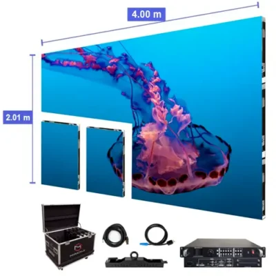 Pantalla de video LED de 4.00 m x 2.01 m - P2.97 mm para exterior
