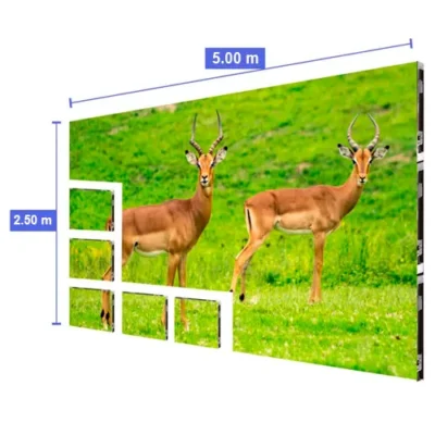 Pantalla de video LED de 5.00 m x 2.50 m - P3.91 mm para interiores