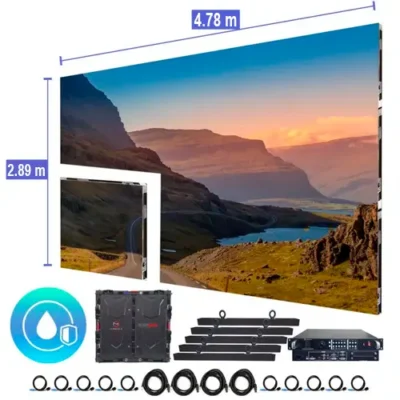 Pantalla de video LED de 4.78 m x 2.89 m - P5 mm para exterior