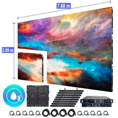 Pantalla de video LED de 7.68 m x 2.89 m - P5 mm para exterior