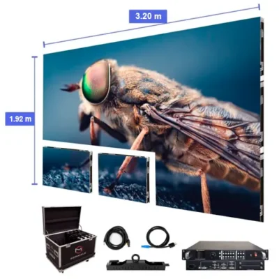 Pantalla de video LED de 3.20 m x 1.92 m - P1.86 mm para interiores