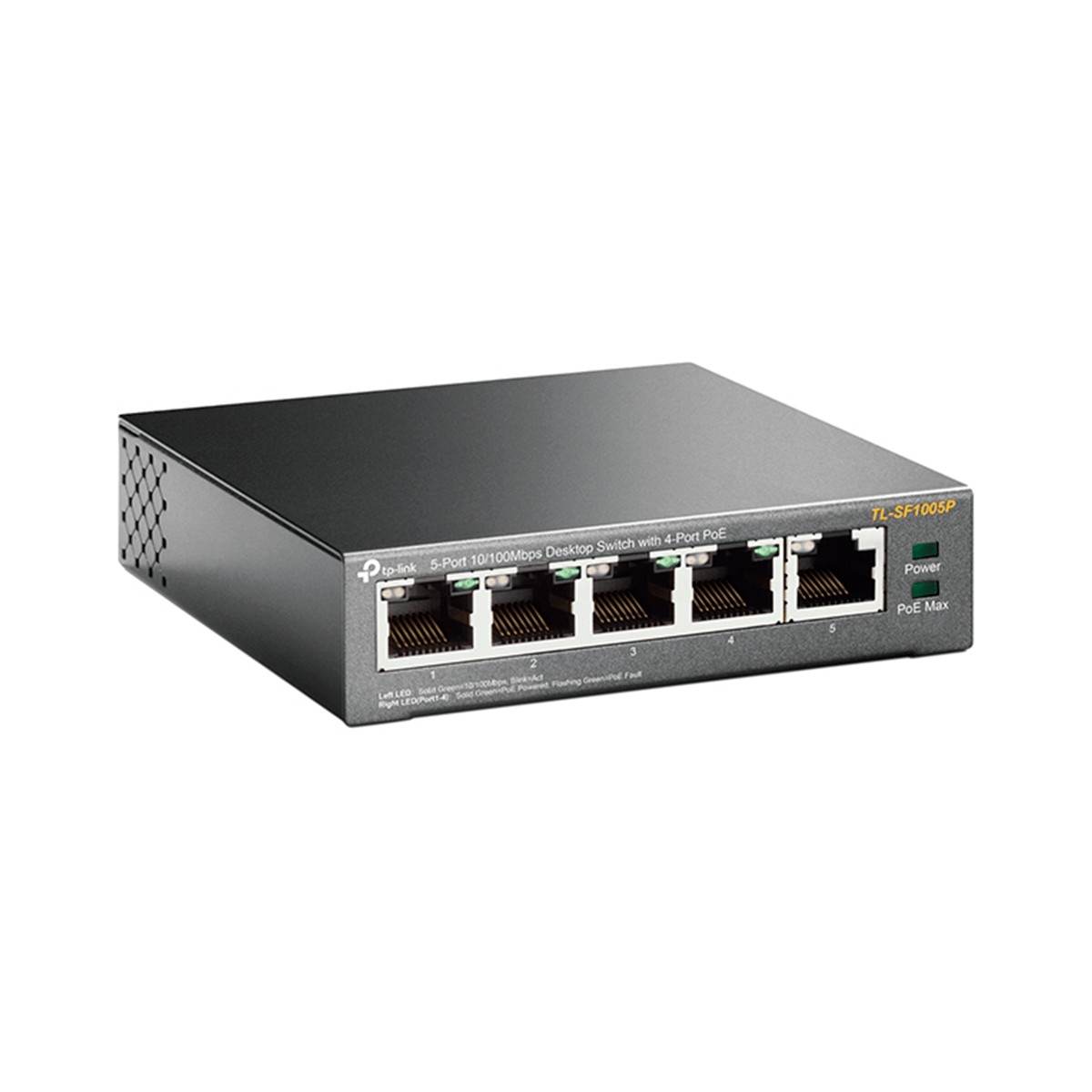 Switch de escritorio con 5 puertos a 10/100 Mbps PoE TP-Link – TL-SF1005P